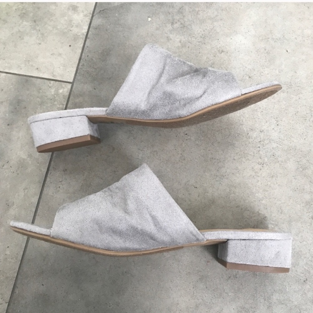 Suede slide sandals sz 6.5 or 6